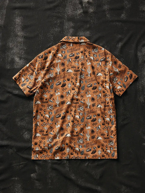 Casual Button-Up Shirt (Women's) - Raise Hell Eat Tacos