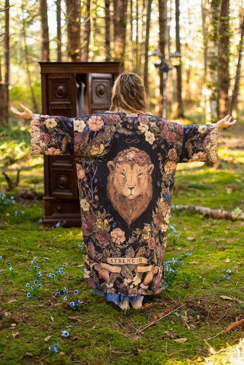Lionheart Opera Duster - Narnia Inspired Print & Botanicals