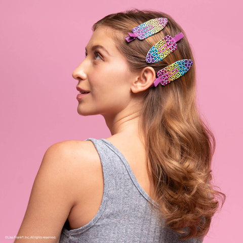 XL Creaseless Clips - Lisa Frank x Kitsch Rainbow Leopard