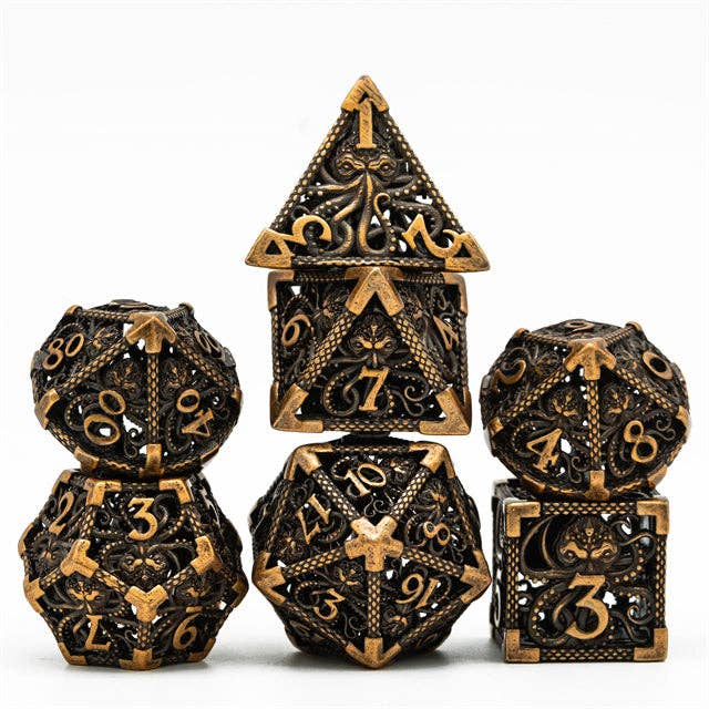 Dice Set - Octomonster Hollow Metal