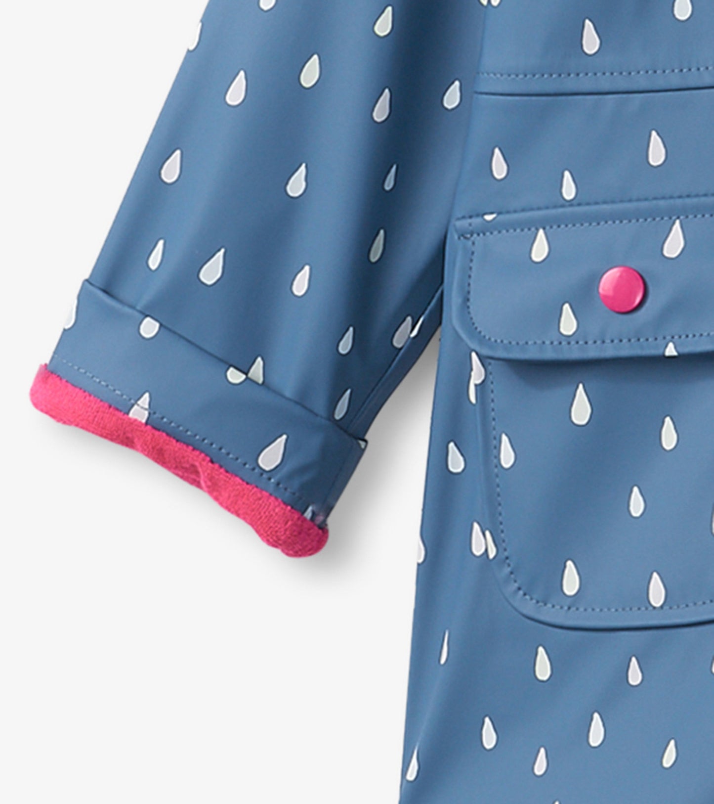 Last One: 4T: Raincoat - Color Changing Tiny Drops