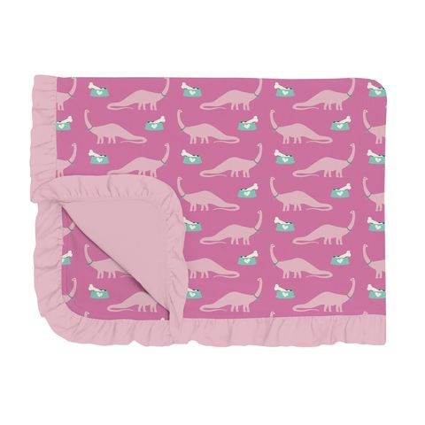 Toddler Blanket with Ruffles - Tulip Pet Dino