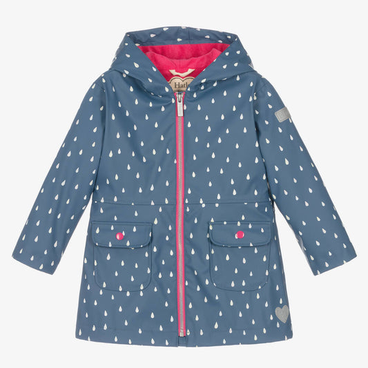 Last One: 4T: Raincoat - Color Changing Tiny Drops