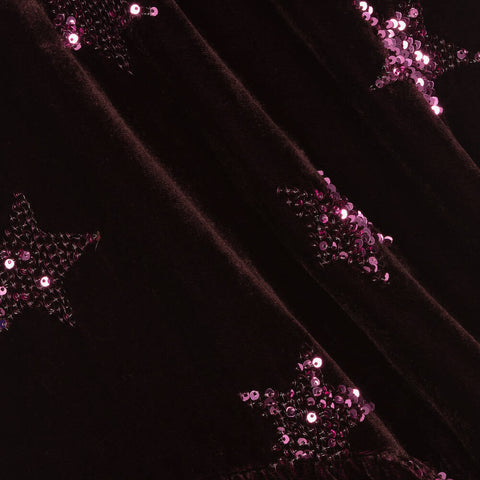 Velvet Dress - Pink Sequin Stars