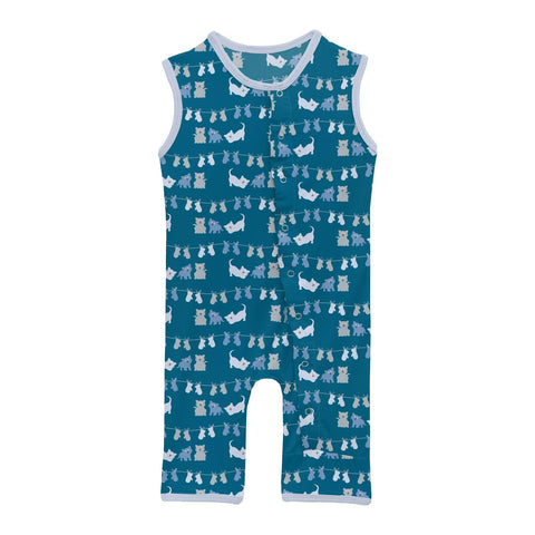 Tank Romper - Seaport Three Little Kittens