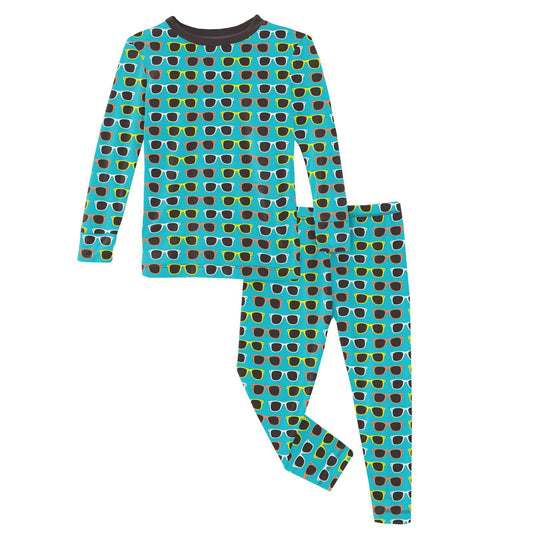 2 Piece Pajama Set (Long Sleeve) - Confetti Sunglasses