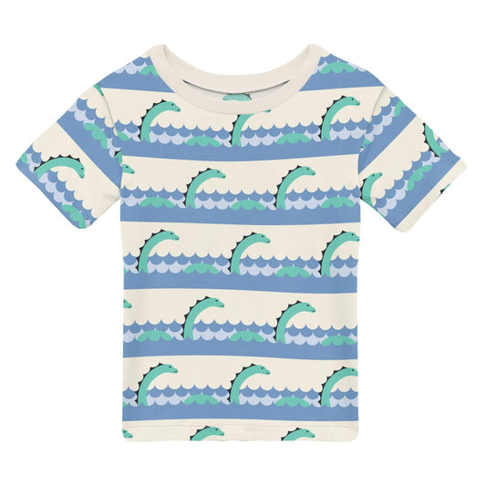 Easy Fit Crew Neck Tee (Short Sleeve) - Natural Sea Monster