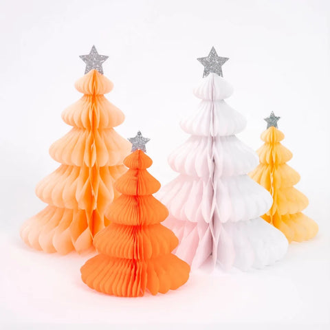 Decoration - Rainbow Forest Honeycomb Trees (10pc)