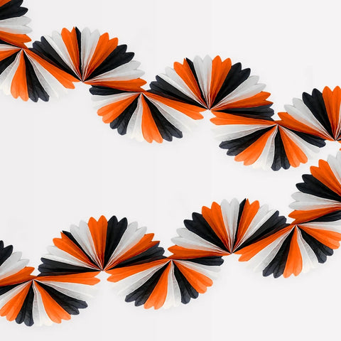 Garland - Black & Orange Stripe Honeycomb