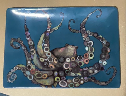 Rectangular Dish  - Octopus in the Deep Blue Sea