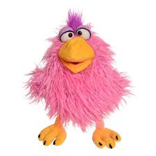 Puppet - Cheeks Pink Bird 14"