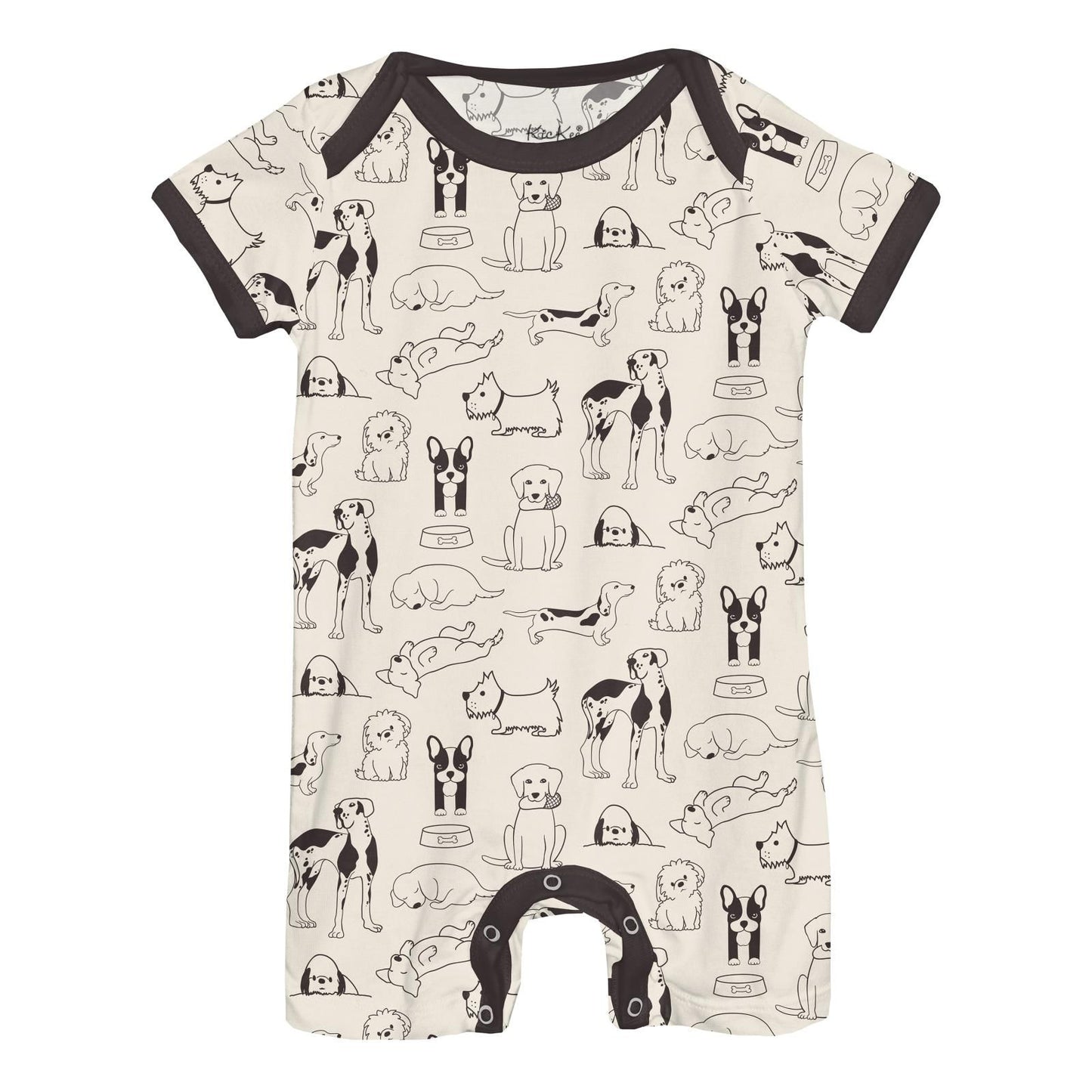 Beau Romper (Short Sleeve) - Natural Dogs