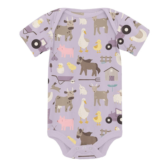 Onesie (Short Sleeve) - Thistle Morning on the Farm