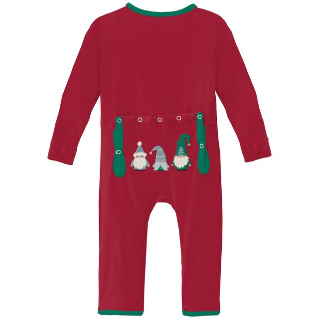 Applique Coverall (Snaps) - Crimson Gnomes