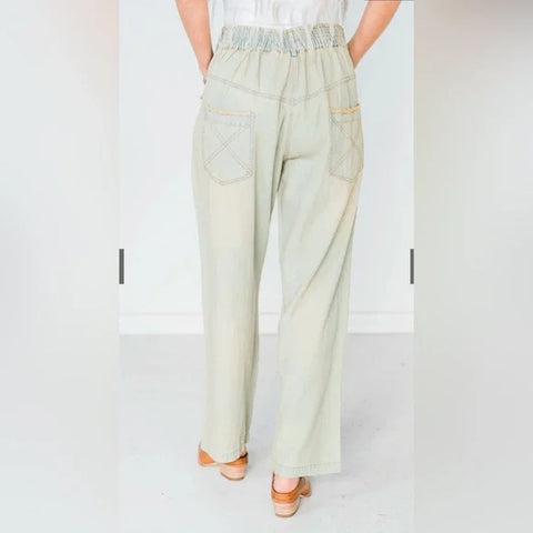 Pants - Distressed Denim with Peace & Love