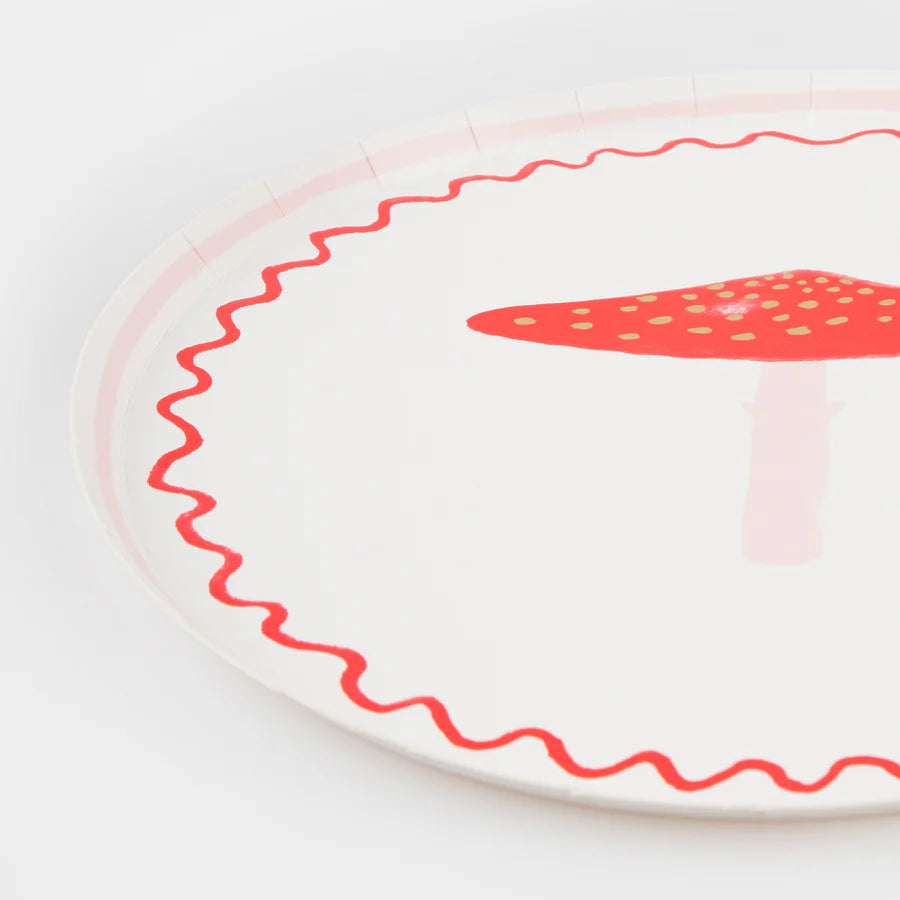 Paper Plates - Merry Mushrooms Small (8pk)