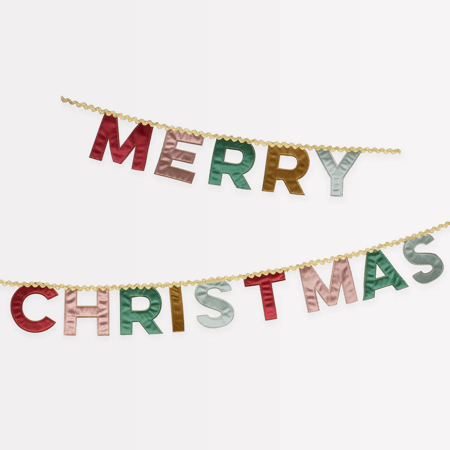 Garland - Merry Christmas Velvet Pennant