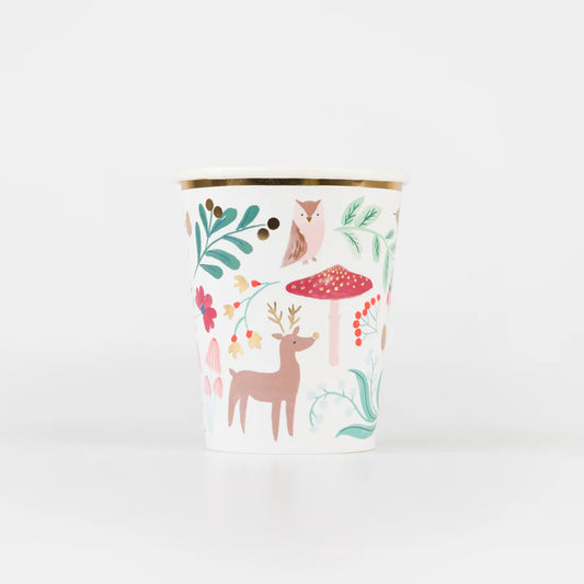 Paper Cups - Winter Woodland (8pk)