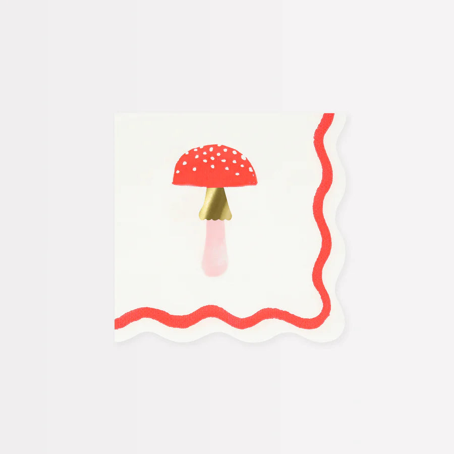 Paper Napkins - Merry Mushrooms Small (16pk)