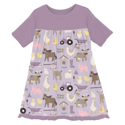 Swing Dress (Short Sleeve) - Thistle Morning on the Farm