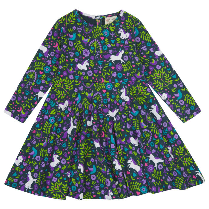 Last One - Size 2/3Y: Skater Dress (Long Sleeve) - Unicorn