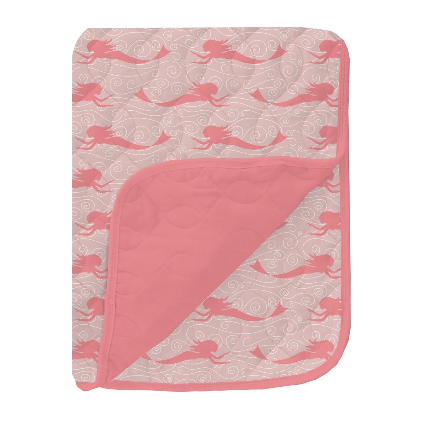 Quilted Stroller Blanket - Baby Rose Mermaid + Strawberry