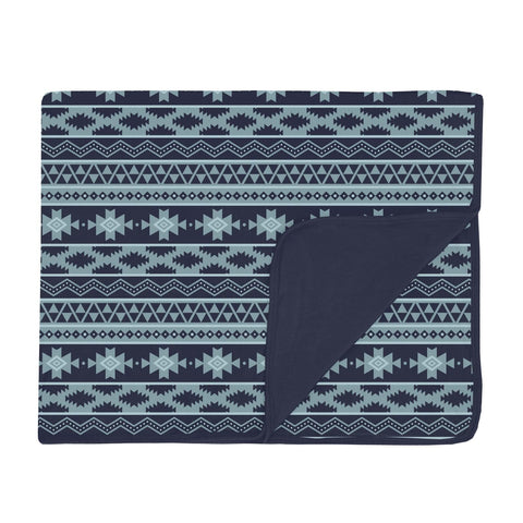Toddler Blanket - Peacoat Mayan Print