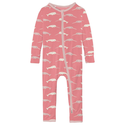 Coverall (2 Way Zipper) - Strawberry Narwhal