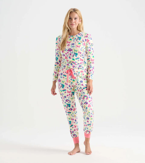Women's Pajamas (Bamboo) - Groovy Mushroom