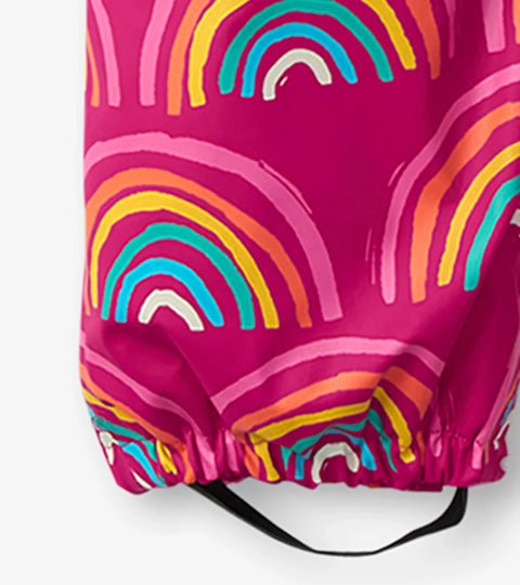 Last One - Size 9/12M: Rain Bundler (Sherpa Lined) - Rainy Rainbows