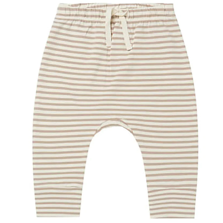 Drawstring Pant - Warm Grey Stripe