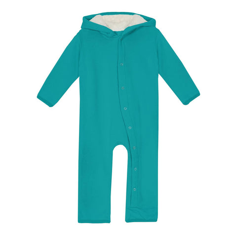 Fleece Coverall with Sherpa Lined Hood & Ears - Neptune