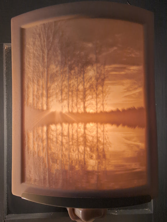 Porcelain Nightlight - Lakeshore Sunset