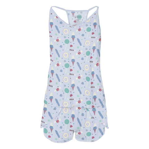 Women's Swing Tank & Tulip Shorts Set - Cake Pop Candy Dreams