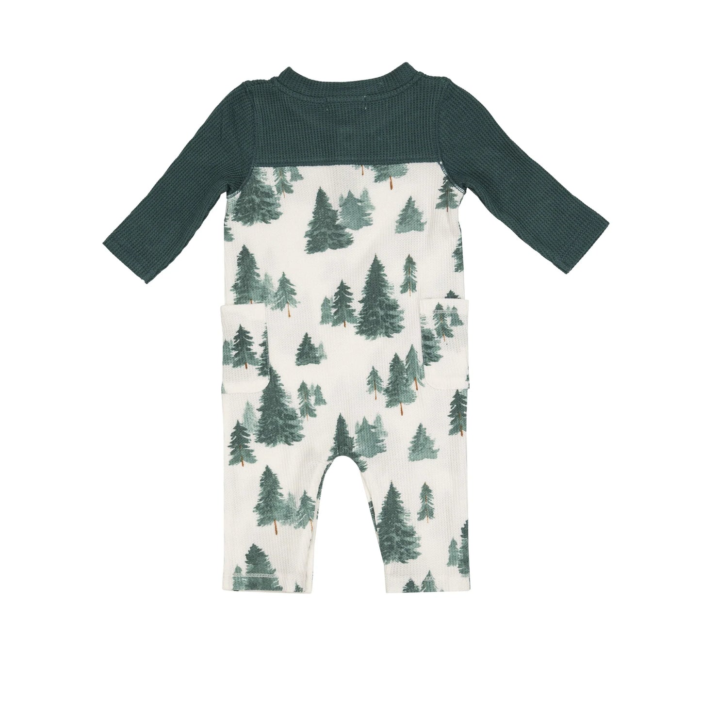Romper (Snaps) - Forest with Contrast Sleeves