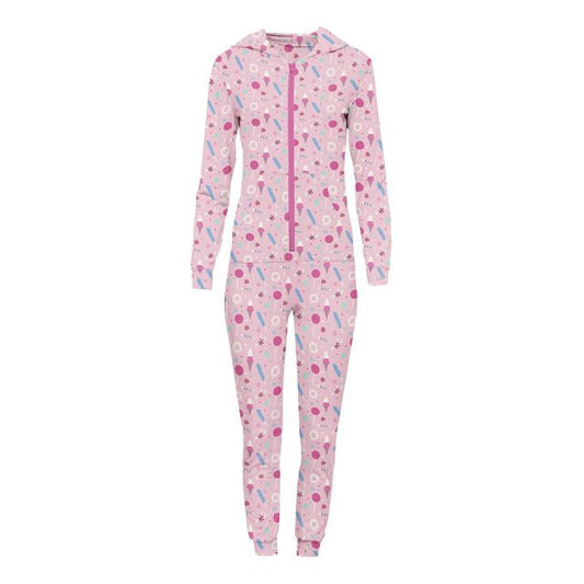 Women's Jumpsuit with Hood - Cake Pop Candy Dreams