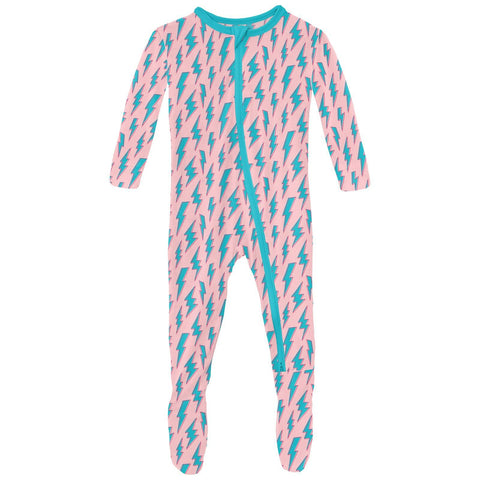 Footie (2 Way Zipper) - Lotus Lightning