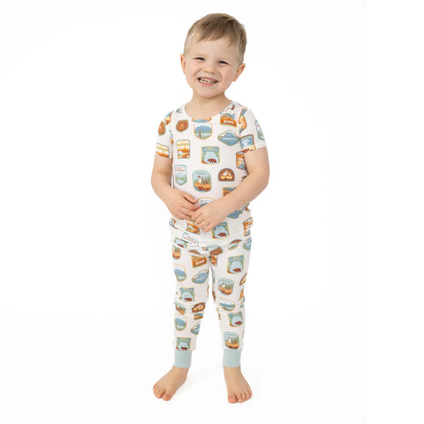 2 Piece Pajamas (Short Sleeves) - National Park Patches