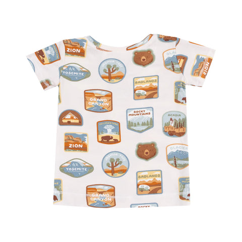 2 Piece Pajamas (Short Sleeves) - National Park Patches