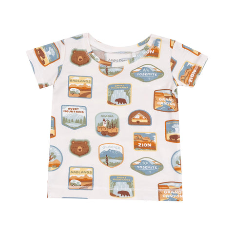 2 Piece Pajamas (Short Sleeves) - National Park Patches