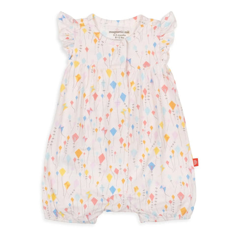 Last One - Size 18/24M: Tank Romper (Magnetic) - Sky's the Limit Ruffles