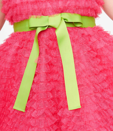 Mini Dress - Hot Pink Empire Waist