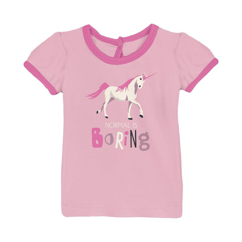 Graphic Puff Tee (Short Sleeve) - Cake Pop Prancing Unicorn "Normal is Boring"
