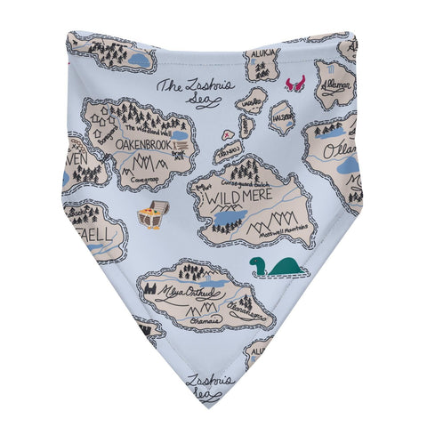 Bandana Bib - Dew Pirate Map