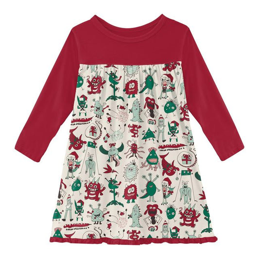 Classic Swing Dress (Long Sleeve) - Merry Monsters