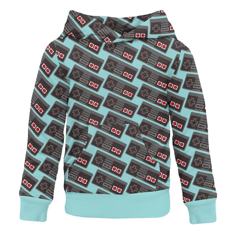 Fleece Hoodie - Summer Sky Retro Game Controller