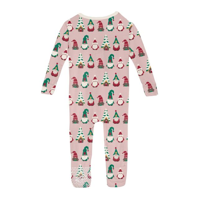 Coverall/Convertible Sleeper (Zipper) - Baby Rose Gnomes