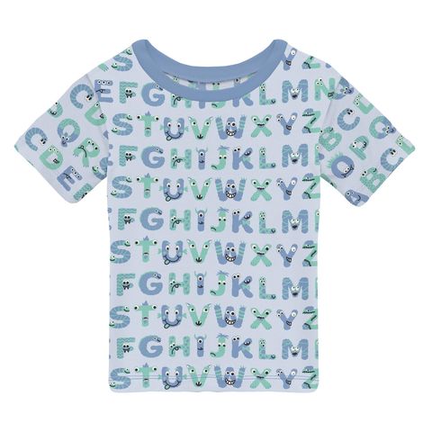 Last One - Size XS (5/6): Easy Fit Crew Neck Tee (Short Sleeve) - Dew ABC Monsters