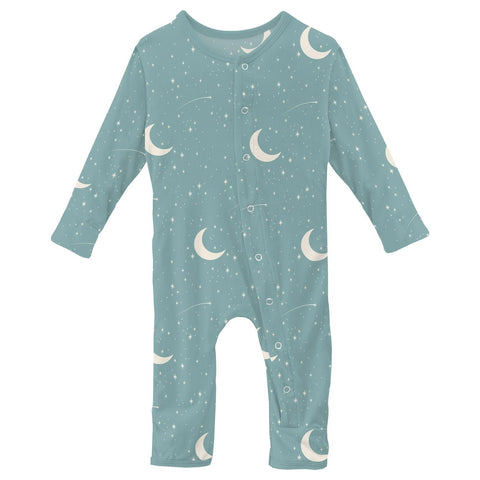 Coverall (Snaps/2 Way Zipper) - Jade Starry Sky & Moon