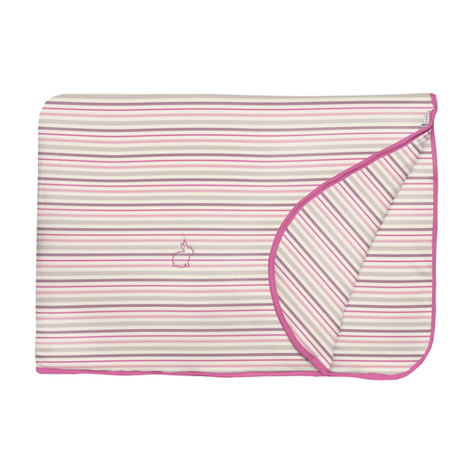 Fluffle Throw Blanket with Embroidery - Whimsical Stripe